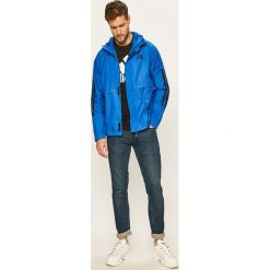 Adidas Performance - Kurtka. Niebieskie płaszcze męskie adidas Performance, s, bez wzorów, z poliesteru, krótkie, z kapturem. Za 329,90 zł.