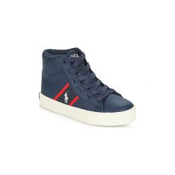 Buty Dziecko Polo Ralph Lauren GEOFF MID. Niebieskie trampki chłopięce Polo Ralph Lauren, bez wzorów, bez zapięcia. Za 349,00 zł.