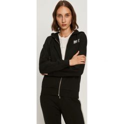 Diesel - Bluza. Czarne bluzy damskie Diesel, s, z nadrukiem, z bawełny, bez rękawów, z kapturem. Za 419,90 zł.