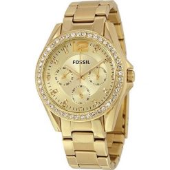 Fossil Riley ES3203. Żółte zegarki damskie Fossil, złote. W wyprzedaży za 530,00 zł.