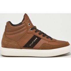 Tommy Hilfiger - Buty. Brązowe halówki męskie marki TOMMY HILFIGER, z gumy, na sznurówki. W wyprzedaży za 429,90 zł.