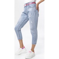 Niebieskie Jeansy Boyfriend Aglaopheu. Niebieskie jeansy damskie Born2be, xl. Za 119,99 zł.