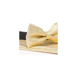 Marthu mucha GOLD m0220. Żółte muszki męskie marki Marthu, w paski, z tkaniny, eleganckie. Za 89,00 zł.