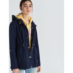 Parka z kapturem - Granatowy. Niebieskie parki damskie marki Sinsay, s, bez wzorów, z kapturem. Za 119,99 zł.
