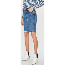 Only - Spódnica. Niebieskie spódniczki damskie jeansowe marki ONLY, s, z podwyższonym stanem, mini. Za 119,90 zł.