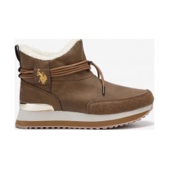 U.S. Polo Assn Vanessa1 Śniegowce Brązowy. Pomarańczowe śniegowce damskie U.S. Polo Assn., na zimę, z materiału, bez zapięcia. Za 412,95 zł.