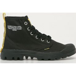 Palladium - Trampki. Czarne trampki i tenisówki damskie Palladium, bez wzorów, z gumy, na sznurówki. Za 359,90 zł.