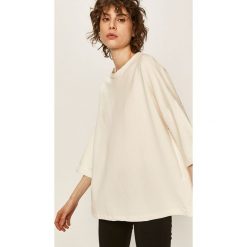Answear - Bluza. Białe bluzy damskie ANSWEAR, uniwersalny, bez wzorów, z elastanu, bez rękawów, bez kaptura. Za 79,90 zł.