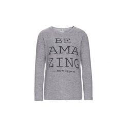 Name it Girls Bluza z długim ręawem Dana grey melange - szary - Gr.Moda (6 - 24 miesięcy ). Szare bluzy niemowlęce marki Name it, z elastanu, z długim rękawem, długie. Za 39,99 zł.