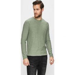 Jack & Jones - Sweter. Niebieskie swetry męskie Jack & Jones, s, bez wzorów, z bawełny, z okrągłym kołnierzem, bez kaptura. W wyprzedaży za 69,90 zł.