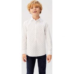 Mango Kids - Koszula dziecięca Topo 110-164 cm. Niebieskie koszule chłopięce z bawełny, eleganckie, długie. Za 69,90 zł.
