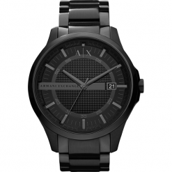 Zegarek ARMANI EXCHANGE - Hampton AX2104 Black/Black. Czarne zegarki męskie Armani Exchange. Za 899,00 zł.
