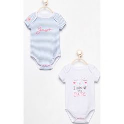 Odzież niemowlęca: Body z krótkim rękawem 2 pack – Biały