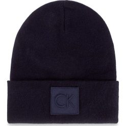 Czapka CALVIN KLEIN - Ck Beanie K50K503209 411. Niebieskie czapki damskie marki Calvin Klein, z materiału. W wyprzedaży za 159,00 zł.