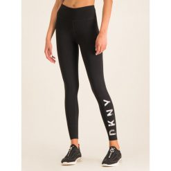 Legginsy DKNY Sport DP7P1223. Czarne spodnie damskie DKNY Sport, s, bez wzorów, z elastanu. Za 299,00 zł.