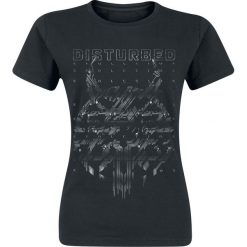 Disturbed Omni Circuit Koszulka damska czarny. Czarne koszulki damskie marki Disturbed, l, z nadrukiem, z okrągłym kołnierzem. Za 74,90 zł.
