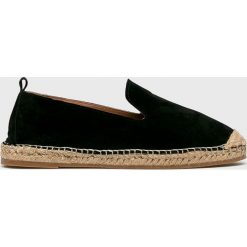 Answear - Espadryle. Czarne espadryle damskie ANSWEAR, bez wzorów, z gumy, bez obcasa, na obcasie. W wyprzedaży za 79,90 zł.