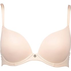 Biustonosz push-up w kolorze cielistym. Brązowe biustonosze Lascana & Co., w koronkowe wzory, z koronki. W wyprzedaży za 64,95 zł.