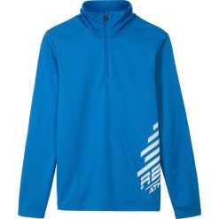 Shirt z golfem bonprix lazurowy. Niebieskie koszule chłopięce bonprix, z nadrukiem, sportowe, z golfem, z długim rękawem, długie. Za 24,99 zł.