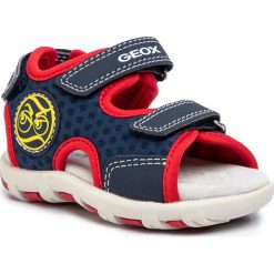 Sandały GEOX - B S. Pianeta B B0264B 01415 C0735 M Navy/Red. Niebieskie sandały chłopięce Geox, ze skóry ekologicznej, bez zapięcia. Za 179,00 zł.