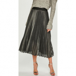 Answear - Spódnica Night Fever. Szare spódniczki plisowane damskie ANSWEAR, s, z materiału, midi. Za 129,90 zł.