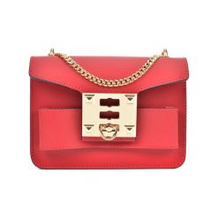 Torebka w kolorze czerwonym - (S)19,5 x (W)14 x (G)6,5 cm. Czerwone torebki klasyczne damskie Bestsellers bags, w paski, z materiału. W wyprzedaży za 199,95 zł.