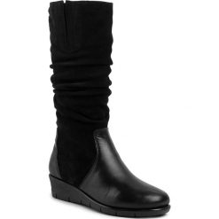 Kozaki CAPRICE - 9-25551-23 Black Comb 019. Czarne kozaki damskie Caprice, z zamszu, bez obcasa, na obcasie, bez zapięcia. W wyprzedaży za 319,00 zł.