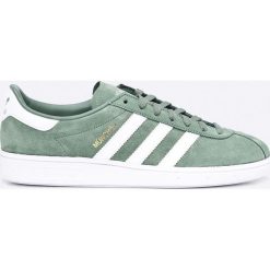 Adidas Originals - Buty Munchen. Zielone buty sportowe męskie marki adidas Originals, ze skóry, na sznurówki. W wyprzedaży za 379,90 zł.