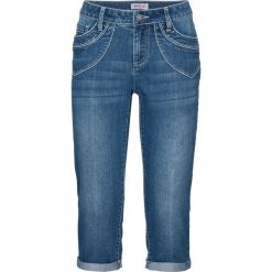 Wygodne rybaczki dżinsowe ze stretchem bonprix niebieski. Niebieskie rybaczki damskie bonprix, bez wzorów, z jeansu. Za 79,99 zł.