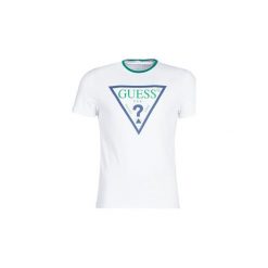 T-shirty z krótkim rękawem Guess GUESS CLUB. Białe t-shirty męskie Guess, s, z aplikacjami, bez kołnierzyka, krótkie. Za 143,10 zł.