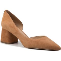 Półbuty MICHAEL MICHAEL KORS - Dixon Pump 40T9DXMP3S Acorn. Brązowe półbuty damskie MICHAEL Michael Kors, bez wzorów, ze skóry, bez obcasa, na obcasie, bez zapięcia. W wyprzedaży za 449,00 zł.