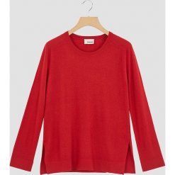 Sweter w kolorze czerwonym. Czerwone swetry damskie Rodier, bez wzorów, z wełny, klasyczne, bez rękawów, bez kaptura. W wyprzedaży za 99,95 zł.