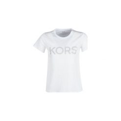 T-shirty z krótkim rękawem MICHAEL Michael Kors KORS GRAPHIC SS TSHIRT. Białe t-shirty damskie marki MICHAEL Michael Kors, s, bez wzorów, bez kołnierzyka. Za 379,00 zł.