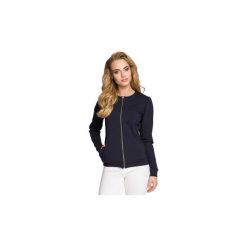 Bluzy Moe M240 Kurtka z bawełny na zamek. Czarne bluzy damskie Moe, s, bez wzorów, z bawełny, bez kaptura. Za 115,00 zł.