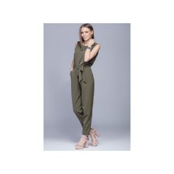 Kombinezony damskie: Elegancki kombinezon damski oliwka H023