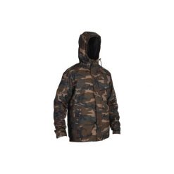 Kurtka myśliwska SIBIR 100 CAMO WOODLAND. Brązowe kurtki męskie SOLOGNAC, xl, bez wzorów, z poliesteru, bez kaptura. Za 149,99 zł.