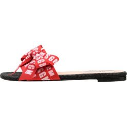 Klapki damskie: MSGM LOGO MULTISTRAP Klapki black/red