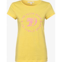 Tom Tailor Denim - T-shirt damski, żółty. Żółte t-shirty damskie TOM TAILOR DENIM, m, bez wzorów, z bawełny, bez kołnierzyka. Za 49,95 zł.