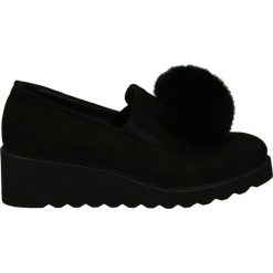 Mokasyny - 40805R135 BLA. Czarne mokasyny damskie Venezia, z nubiku. Za 299,00 zł.
