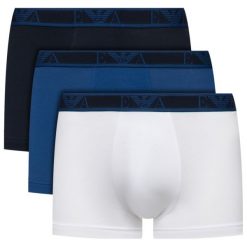 Komplet 3 par bokserek Emporio Armani Underwear 111357 9A715 27233. Bokserki męskie Emporio Armani Underwear, bez wzorów, z elastanu. W wyprzedaży za 129,00 zł.