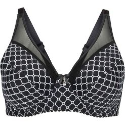 Biustonosz "minimizer" bonprix czarno-biały z nadrukiem. Czarne biustonosze bonprix, z nadrukiem. Za 54,99 zł.