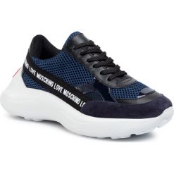 Sneakersy LOVE MOSCHINO - JA15086G1AIO175A Blu/Nero/Blu. Niebieskie półbuty damskie Love Moschino, z zamszu. W wyprzedaży za 759,00 zł.