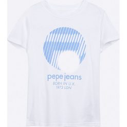 Pepe Jeans - T-shirt dziecięcy Silvan 122-180 cm. Szare t-shirty chłopięce marki Pepe Jeans, z nadrukiem, z bawełny, z okrągłym kołnierzem. W wyprzedaży za 69,90 zł.