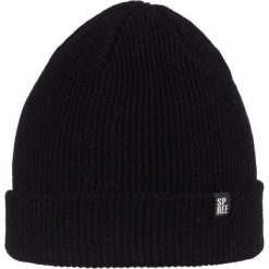 100% Wełna Merino - Męska Czapka, Czarna, Zimowa, Beanie, Krasnal CPASPREECIT108B. Czarne czapki męskie Spree, na zimę, z wełny, klasyczne. Za 89,99 zł.