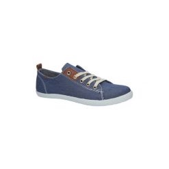 Trampki i tenisówki damskie: Buty Casu Niebieskie jeansowe tenisówki sznurowane DD129B-7
