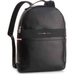 Plecak TOMMY HILFIGER - Th Business Backpack AM0AM04243 002. Czarne torby męskie skórzane TOMMY HILFIGER, bez wzorów, ze skóry ekologicznej. Za 699,00 zł.
