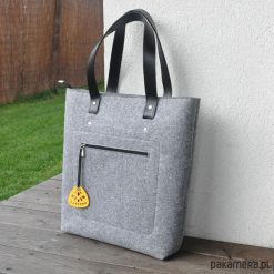 Top Glam mod.2 - torebka filcowa - szara. Szare torebki klasyczne damskie marki Pakamera, duże. Za 150,00 zł.