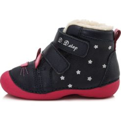 D-D-step buty zimowe 015-190B 24 ciemnoniebieskie. Niebieskie buty dziewczęce zimowe D-D-Step, z okrągłym noskiem, bez zapięcia. Za 169,00 zł.