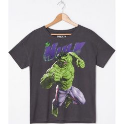 Koszulka z nadrukiem Hulk - Szary. Szare koszulki damskie House, s, z nadrukiem, bez kołnierzyka. Za 39,99 zł.
