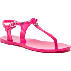 Sandały LOVE MOSCHINO - JA16031G17IU0620 Rosa Fluo. Różowe klapki damskie Love Moschino, bez wzorów, z tworzywa sztucznego, bez obcasa, na obcasie. W wyprzedaży za 339,00 zł.